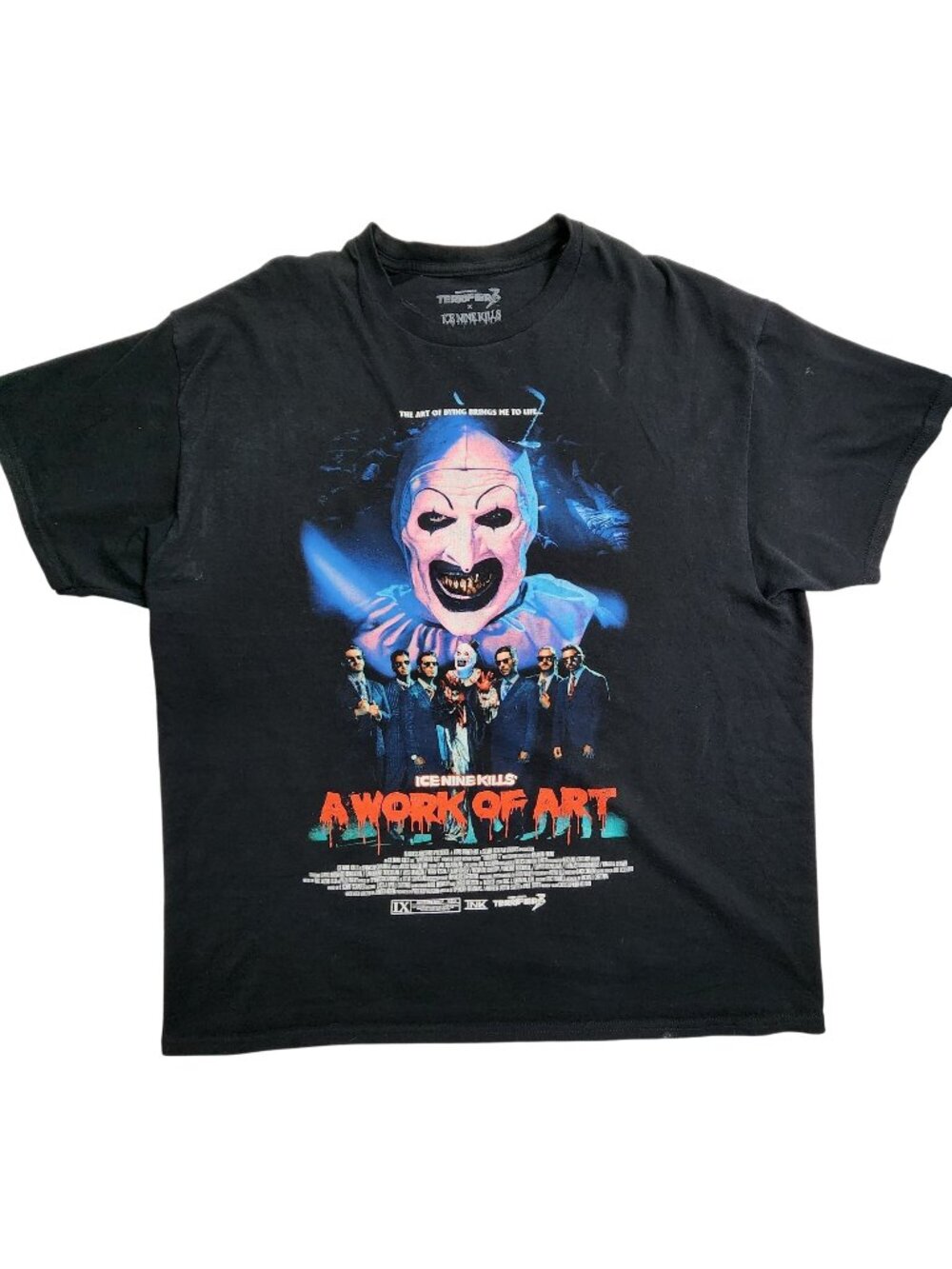 Ice Nine Kills Terrifier 2 A Work Of Art Horror Black Graphic T-Shirt XL